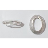 Sterling Silver Brushed Bead - Oval 