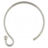 Sterling Silver Circle Ear Wires -20 mm