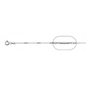 Sterling Silver Ball Chain With Tube Bead 20 inches Finish with Clasp Black Rhodium