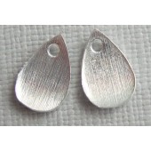 Sterling Silver Brushed Links 1 Hole -Pear Drop 