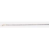 Sterling Silver Ball Chain  2.0 mm Finish With Clasp with Black and White Rhodium 