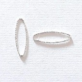 Sterling Silver Diamond Cut Wire Eye Ring 24x7.5 mm 