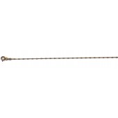 Sterling Silver Chain with 2.0 mm Facetate Bead Finish With Clasp Black Rhodium 