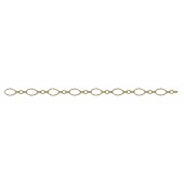 Gold Filled Link Chain - 11.2x7.2 mm Textured Eye Shape