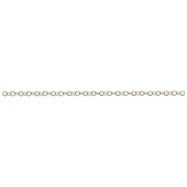 Gold Filled 5.1 mm Textured Flat Round Cable Chain
