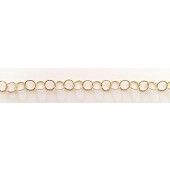 Gold Filled Cable Chain Hammered  8 x 7 mm