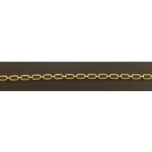 Gold Filled Link Chain Textured Oval 6.4x3.3 and Plain Oval 3.15x2.7 mm