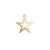 Gold Filled Cutout Star Charm 14.0mm 
