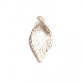 Sterling Silver  Links - Leaf Drop - 18 x 9 mm  