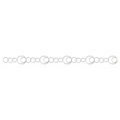 Sterling Silver Link Chain : Diamond Cut 11.5 and 7 mm Double Round with 3, 7.75 mm Round Links