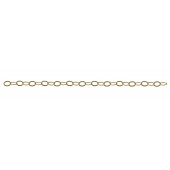 Sterling Silver Cable Chain : 8.5x5.9 mm Textured Flat Oval Gold Plated