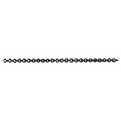 Sterling Silver Cable Chain : 6.2x5.5 mm Puffed Oval Black Rhodium