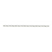 Sterling Silver Textured Cable Chain: Oval 5.1X7.3 mm 
