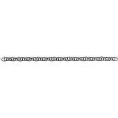 Sterling Silver Double Anchor Chain : Oval 6x8 mm Black Rhodium