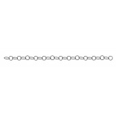 Sterling Silver Link Chain: Diamond Cut Chain Oval 10x6 MM + Round 8 MM Black Rhodium