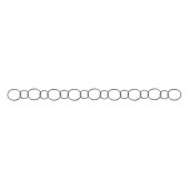 Sterling Silver Link Chain: Diamond Cut Chain Round 15 MM + Round 10 MM 