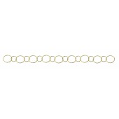 Sterling Silver Link Chain: Diamond Cut Chain Round 15 MM + Round 10 MM Gold Plated