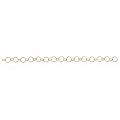 Sterling Silver Link Chain: Diamond Cut Chain Round 10 MM + Oval 7x5 MM Gold Plated