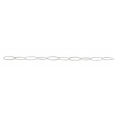 Sterling Silver Cable Chain: Eye Shape Link 17x6 MM