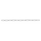 Sterling Silver Cable Chain: Eye Shape Link 17x6 MM Black Rhodium