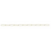 Sterling Silver Cable Chain: Eye Shape Link 17x6 MM Gold Plated