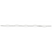 Sterling Silver Cable Chain: Eye Shape Triangular Wire Link  17x6 MM