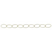 Sterling Silver Cable Chain: Diamond Cut Oval 26x17 MM Gold Plated
