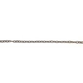 Sterling Silver Cable Chain: Oval Shape Engraved Wire Link  7x4.6 MM Matte Black Rhodium