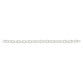 Sterling Silver Cable Chain: Flat Oval Shape Link  7x4.6 MM