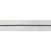 Sterling Silver Cable Chain Round Double Wire 2.6 MM Black Rhodium