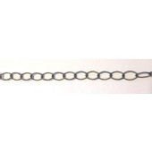 Sterling Silver Cable Chain Twisted Wire 11.6 x 7.90 MM Black Rhodium