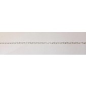 Sterling Silver Cable Chain With 1 Flat and 1 Twisted Wire Link 5.5x3.75 mm