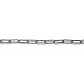 Sterling Silver Cable Chain Textured Oblong 11.30 x 4.20 mm Black Rhodium