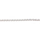 Sterling Silver Cable Chain Textured Oval 4.70 x 3.60  mm