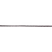 Sterling Silver Cable Chain Oblong Box 3.8x2 mm Black Rhodium
