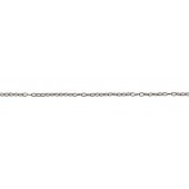 Sterling Silver Cable  Chain Oval 3x2 mm Black Rhodium
