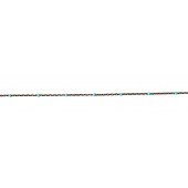 Sterling Silver Black Rhodium Cable Chain 0.75 mm With Sterling Turquoise Blue Enamel Bead 