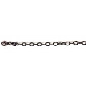 Sterling Silver Twisted Wire Oval Chain 5.5x3.5 mm With Clasp Black Rhodium Plated 