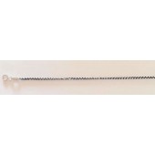 Sterling Silver Pop Corn Chain 1.6 mm Diamond Cut With Clasp (Black & White)