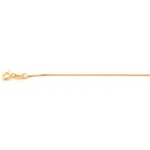 Sterling Silver Box Chain 0.9 mm  Finish With Clasp Gold Plated