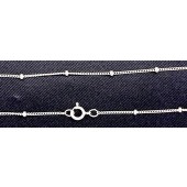 Sterling Silver Satelite Chain Finish With Clasp 20"  