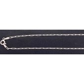 Sterling Silver Oblong (Clip) Chain 5.25 x 1.75 Finish With Clasp