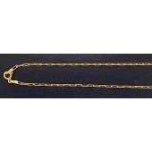 Sterling Silver Oblong(Clip) Chain 5.25 x 1.75 Finish With Clasp Gold Plated