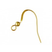 14 K Yellow Gold Ear Wires with Ball 