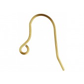 14 K Yellow Gold Plain Ear Wires 